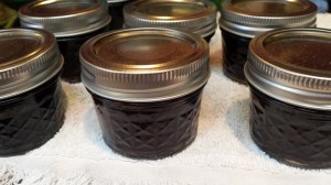 Little jars of huckleberry jam
